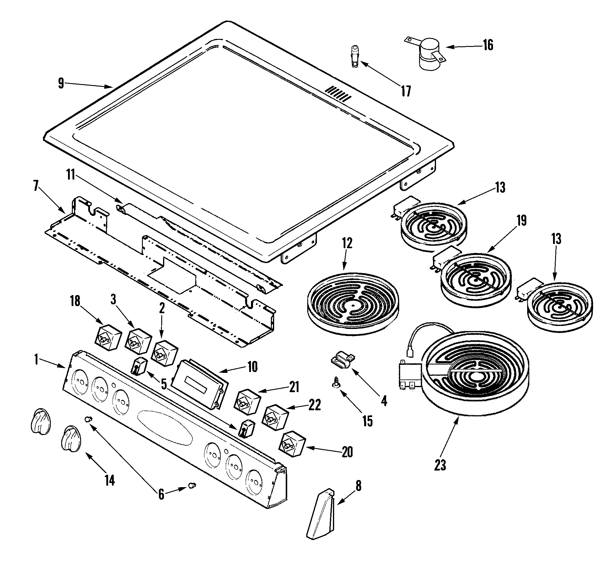 CONTROL PANEL/TOP ASY