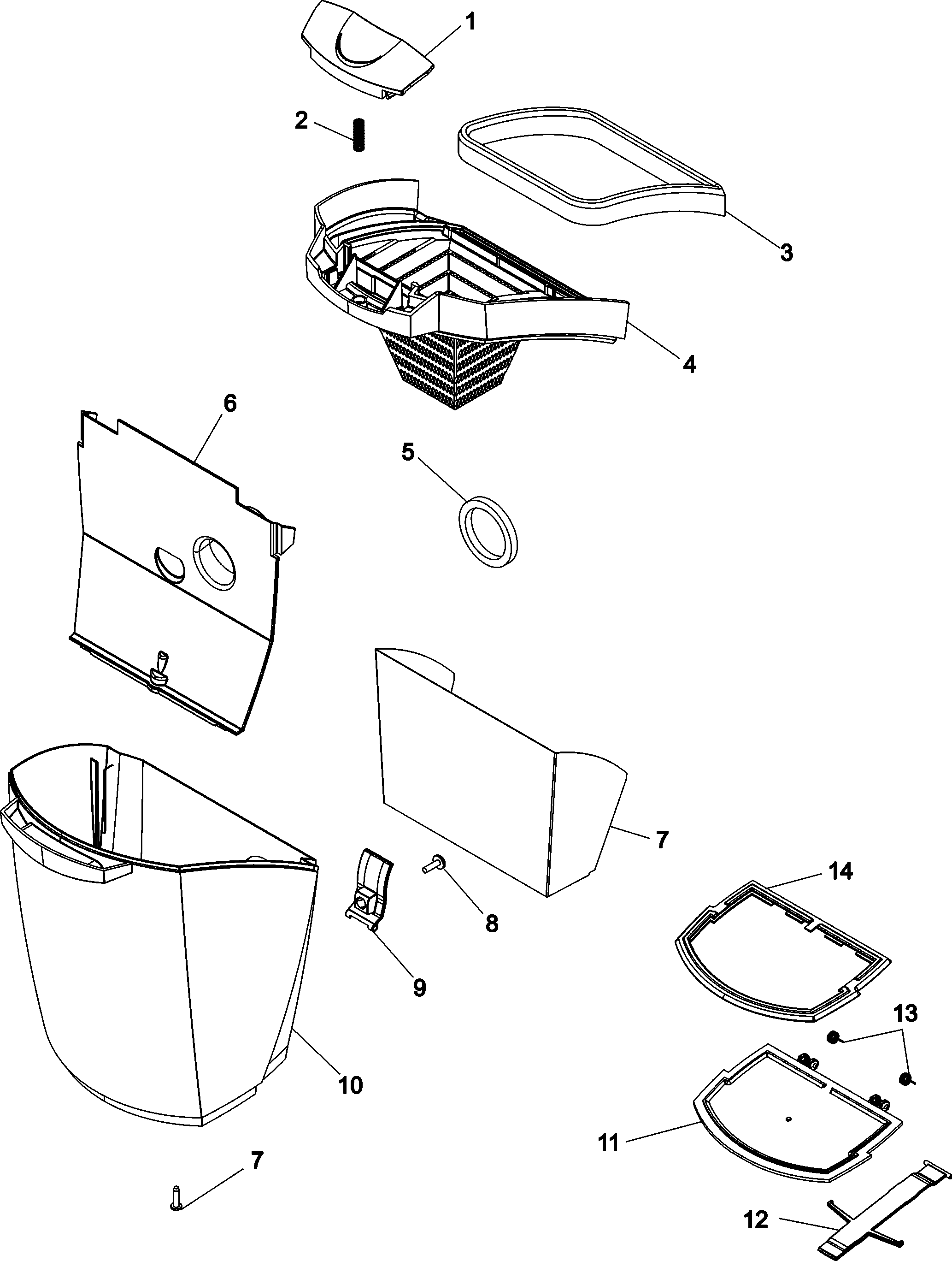 Dirt cup assembly