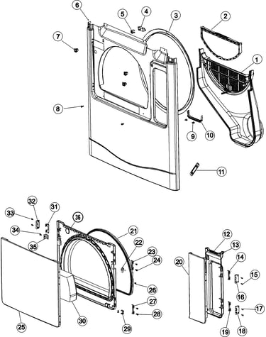 Front panel & lower doors