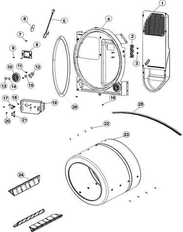 Cylinder, heater & bulkhead
