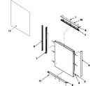 Amana ABC2037DTS refrigerator door handle & trim diagram