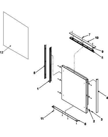 Refrigerator door handle & trim