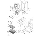 Amana ABC2037DPS interior cabinet & freezer shelving diagram