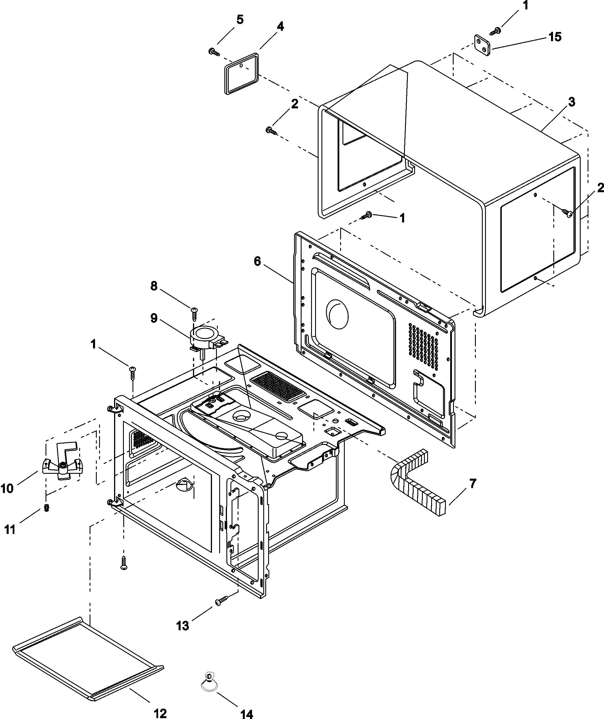 Antenna, tray, outer case,