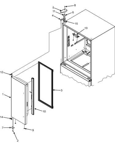 Left refrigerator door