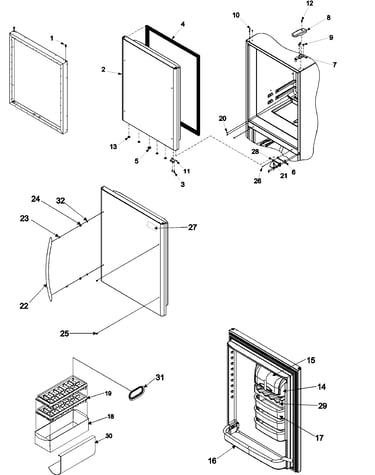 Ref dr storage & center hinges