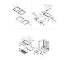 Amana ABD2233DEB0 refrigerator shelving diagram