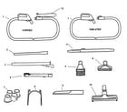 Hoover S5692 hose, cleaningtools diagram