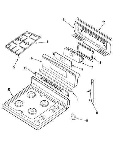 Control panel/top assembly
