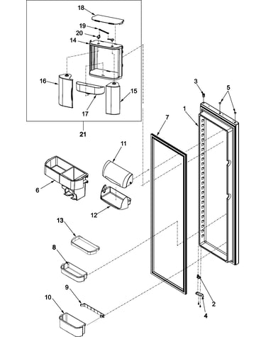 Refrigerator door