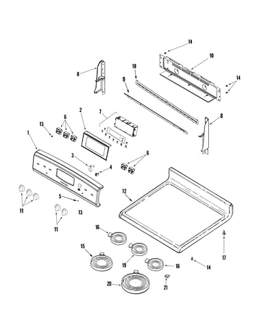 Control panel/top assembly