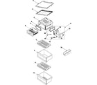 Samsung RS2555BB/XAA refrigerator shelves diagram