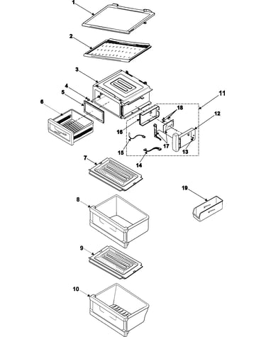 Refrigerator shelves
