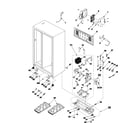 Samsung RS2555BB/XAA machine compartment & cabinet back diagram