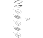 Samsung RS2533BB/XAA refrigerator shelves diagram