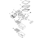 Samsung RS2577BB/XAA refrigerator shelves diagram