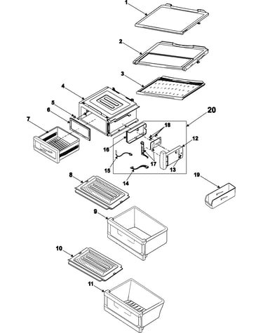 Refrigerator shelves