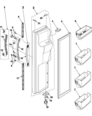 Freezer door
