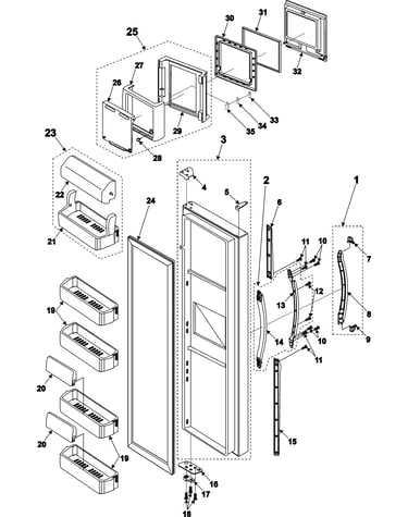 Refrigerator door