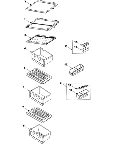 Refrigerator shelves
