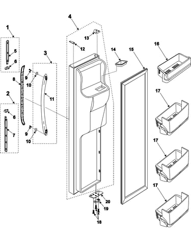 Freezer door