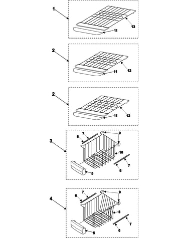 Freezer shelves