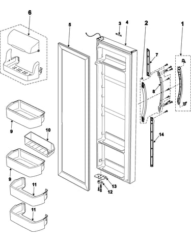 Refrigerator door