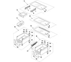 Samsung RB1855SW/XAA refrigerator shelves diagram