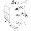 Samsung RB1855SW/XAA machine compartment and cabinet back diagram
