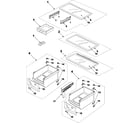 Samsung RB1844SW/XAA refrigerator shelves diagram