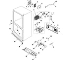 Samsung RB1844SW/XAA machine compartment and cabinet back diagram