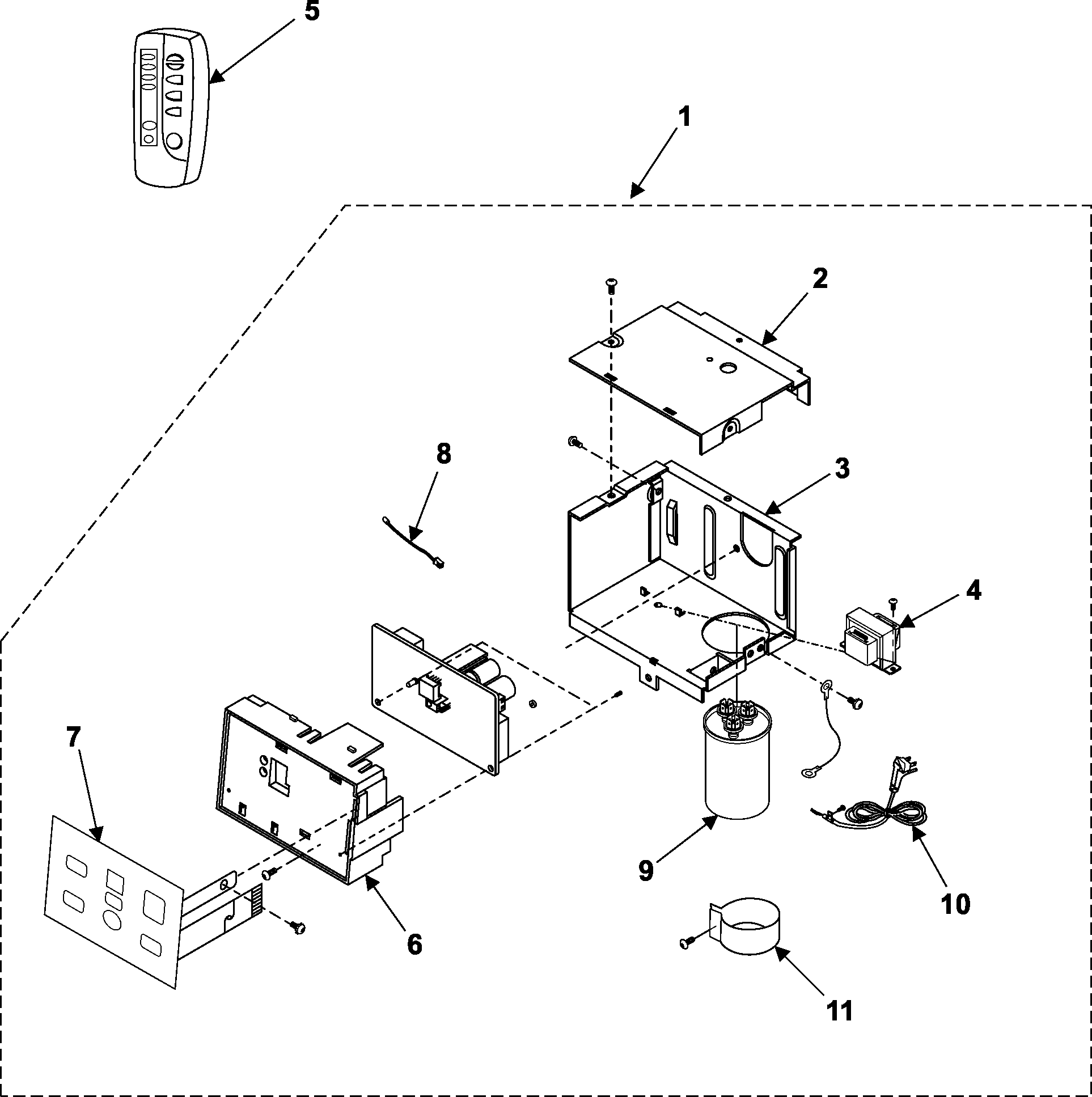 CONTROL ASSEMBLY (AW0505B AW0593L)