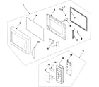 Samsung MC1015WB/XAA control panel/door assembly diagram