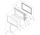 Samsung MO1650BA/XAA door assembly diagram