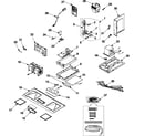 Samsung MO1650WA/XAA internal controls/latch asy/base diagram