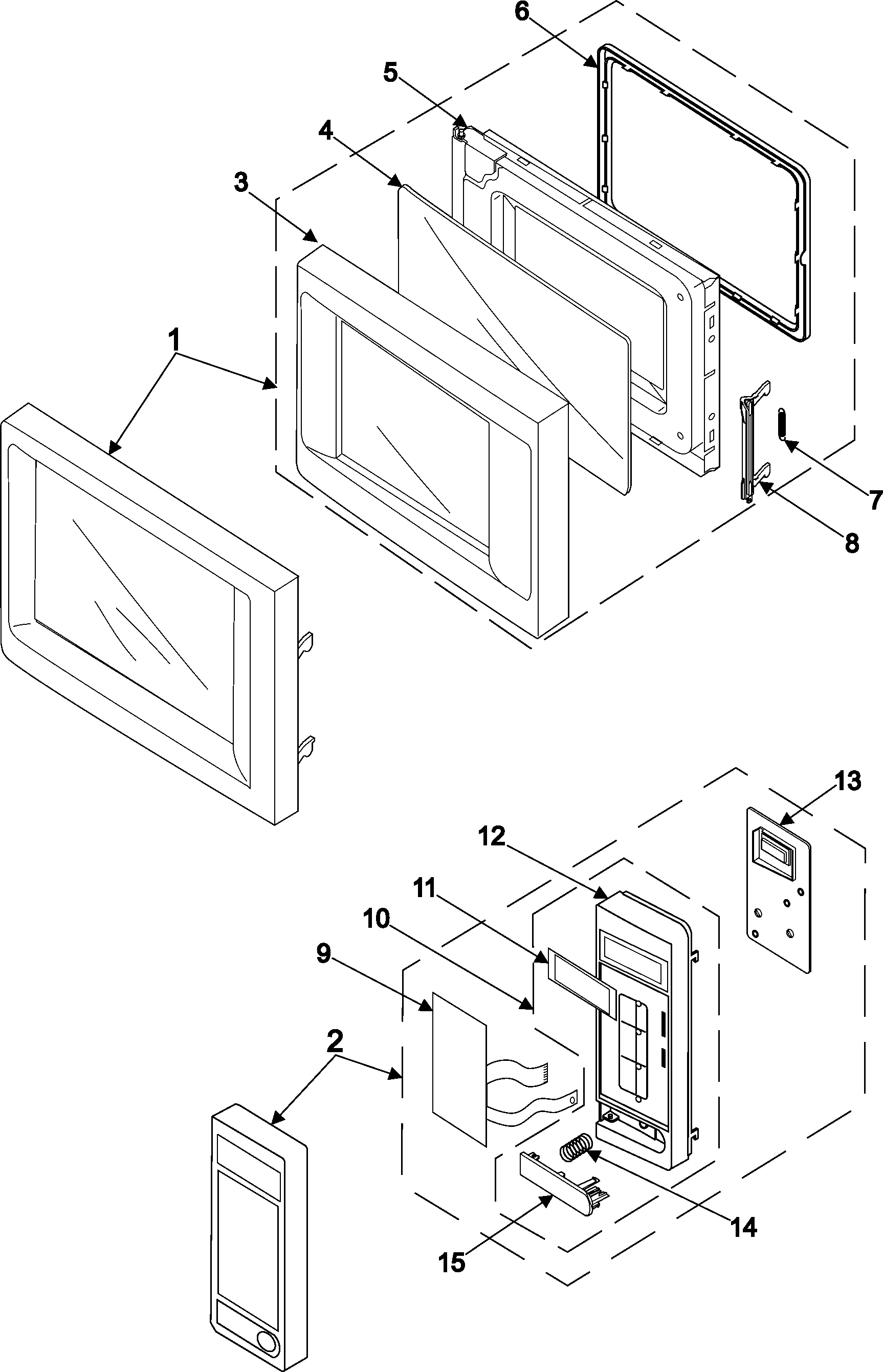 Control panel/door assembly