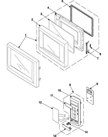 Control panel/door assembly