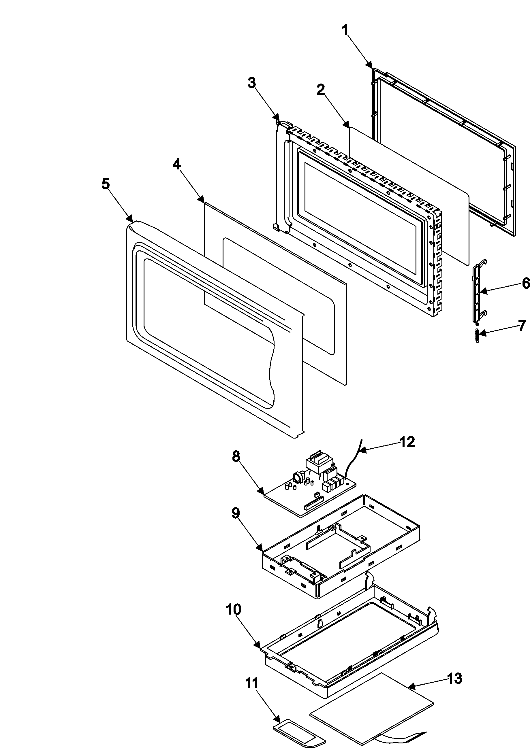 Control panel/door assembly