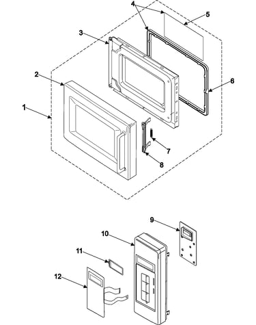 Control panel/door assembly