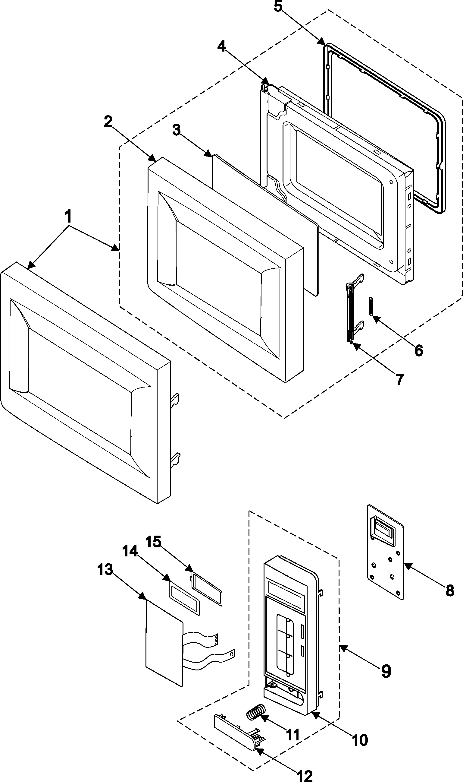 Control panel/door assembly