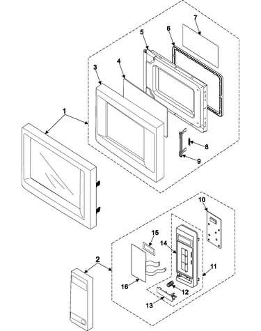 Control panel/door assembly
