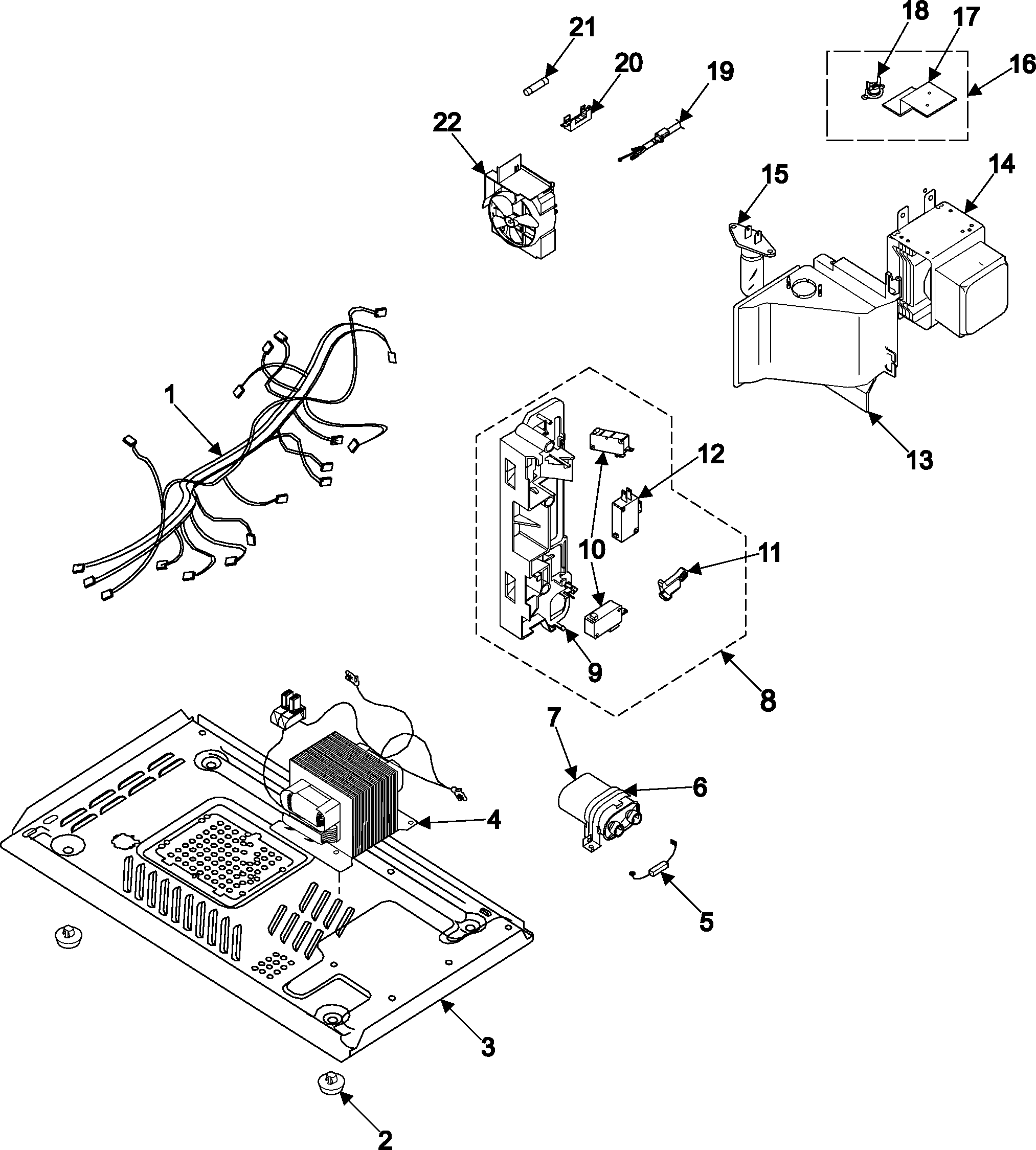 Internal control/latch asy/base