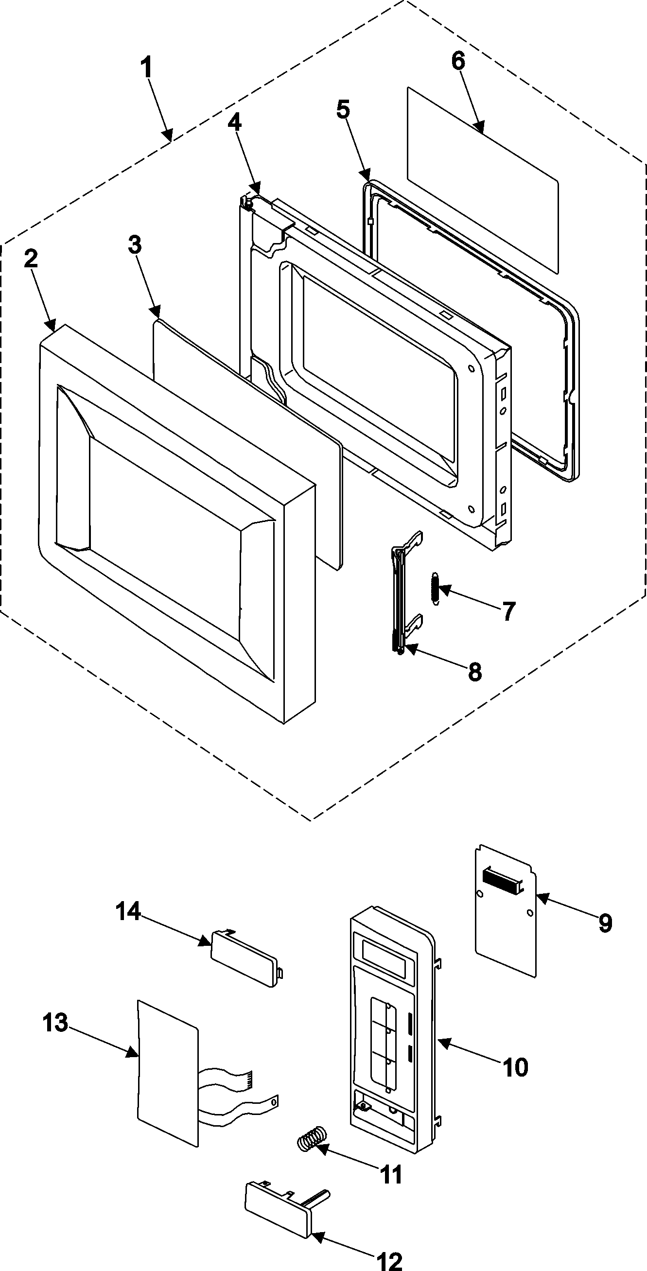 CONTROL PANEL/DOOR ASSEMBLY