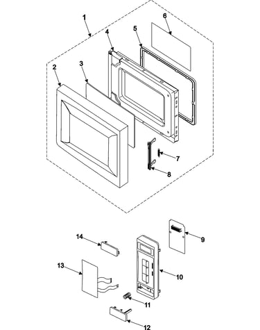 Control panel/door assembly