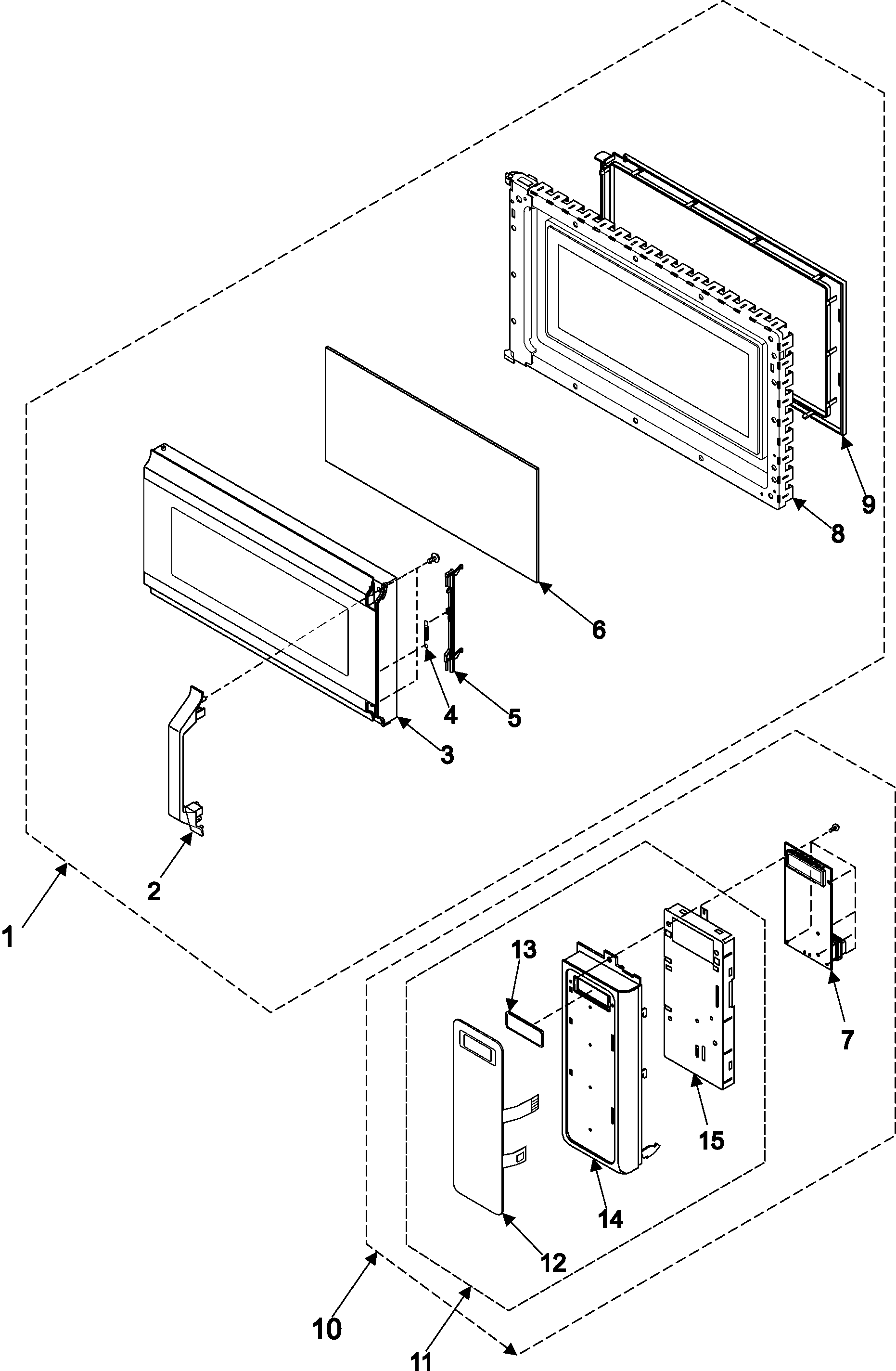 Control panel/door assembly