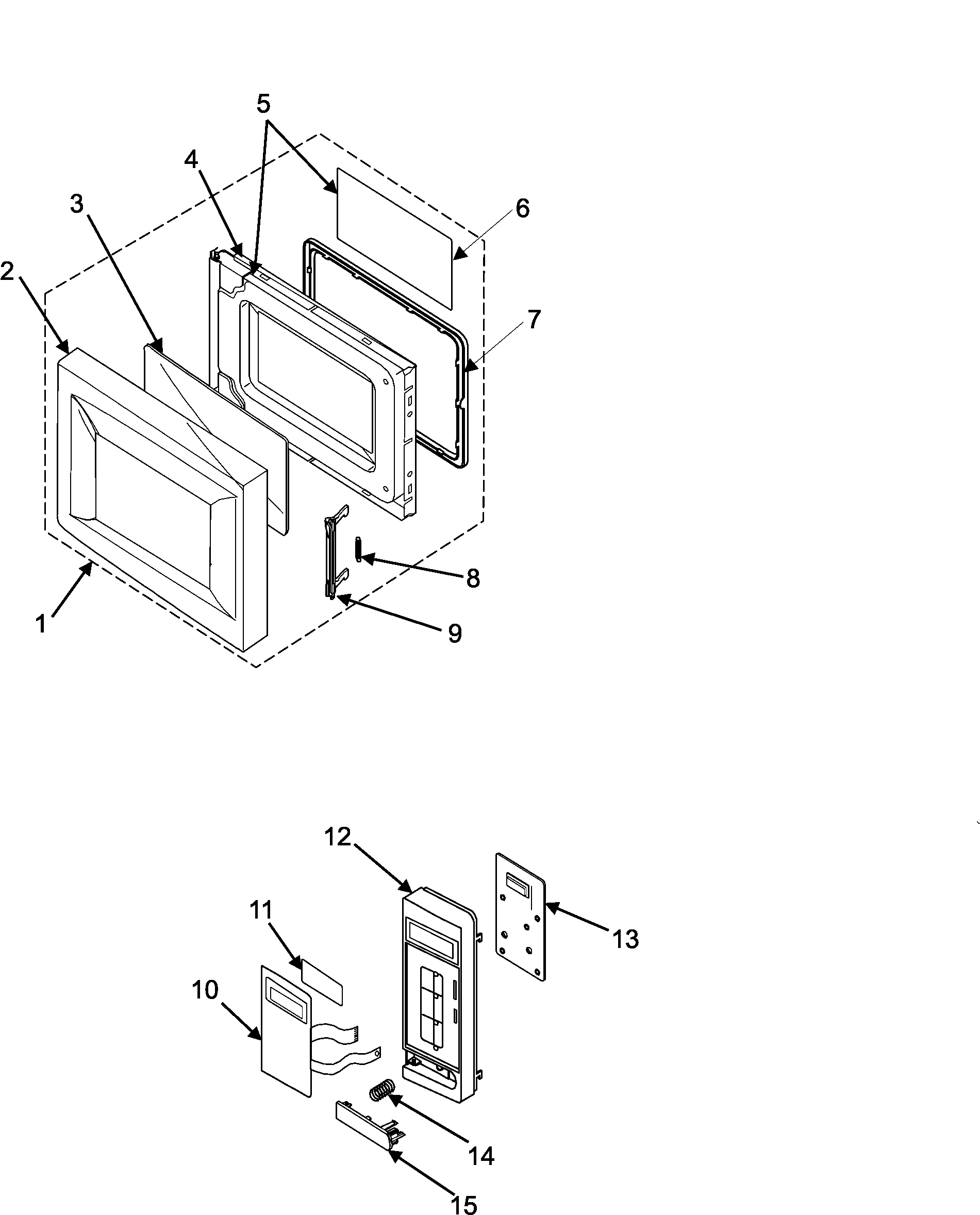 Control panel/door assembly