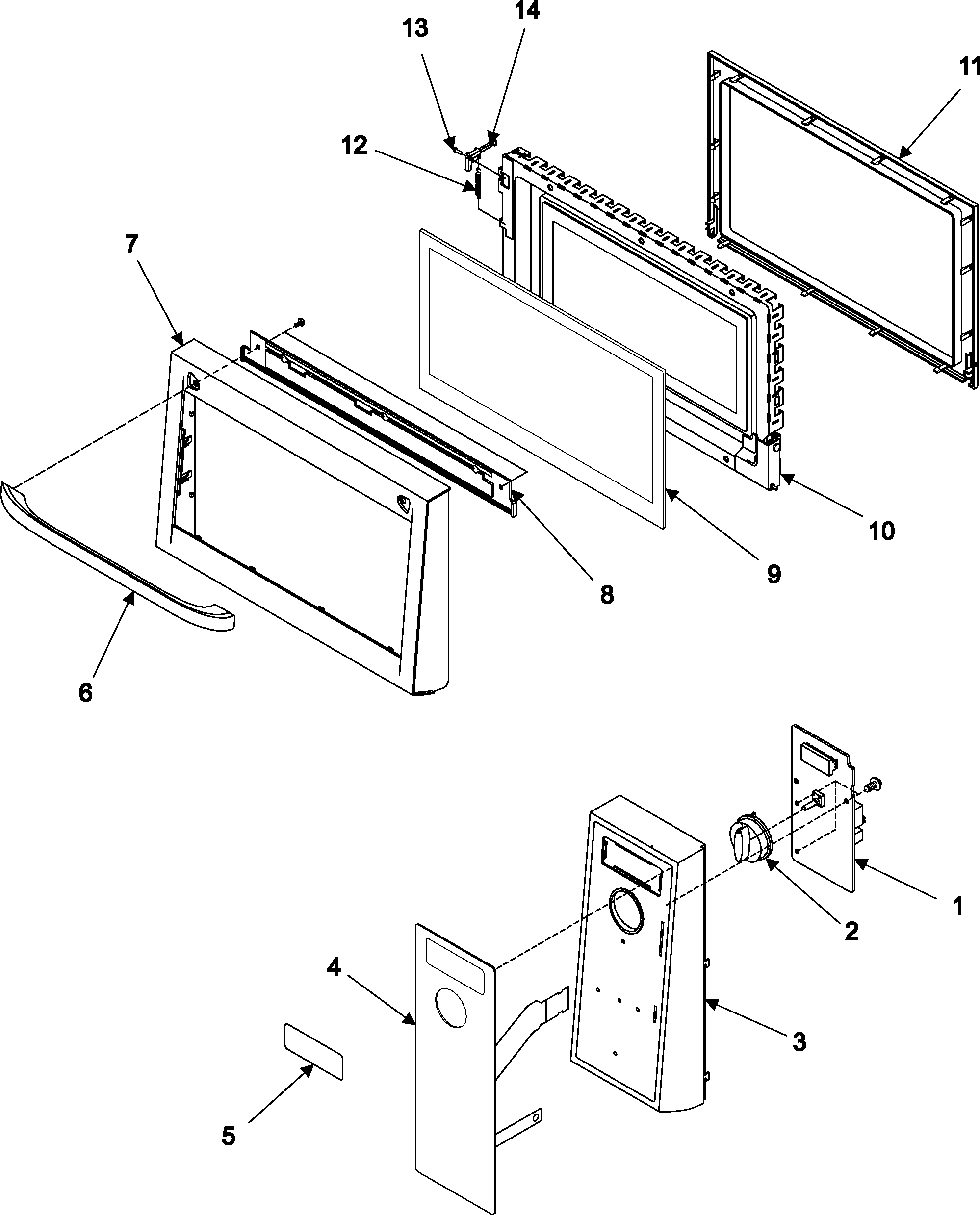 Control panel/door assembly