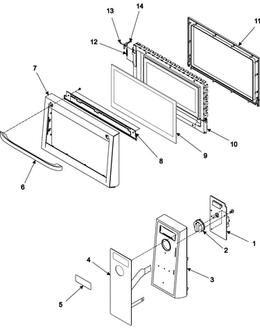 Control panel/door assembly