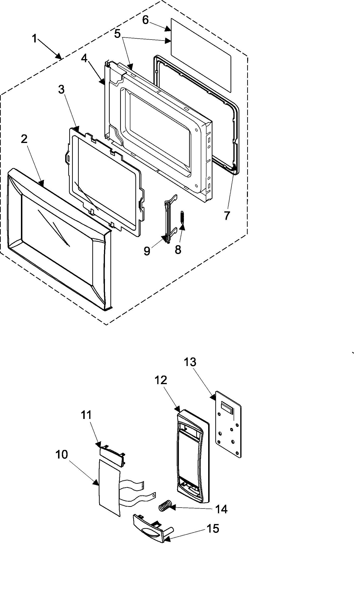 Control panel/door assembly