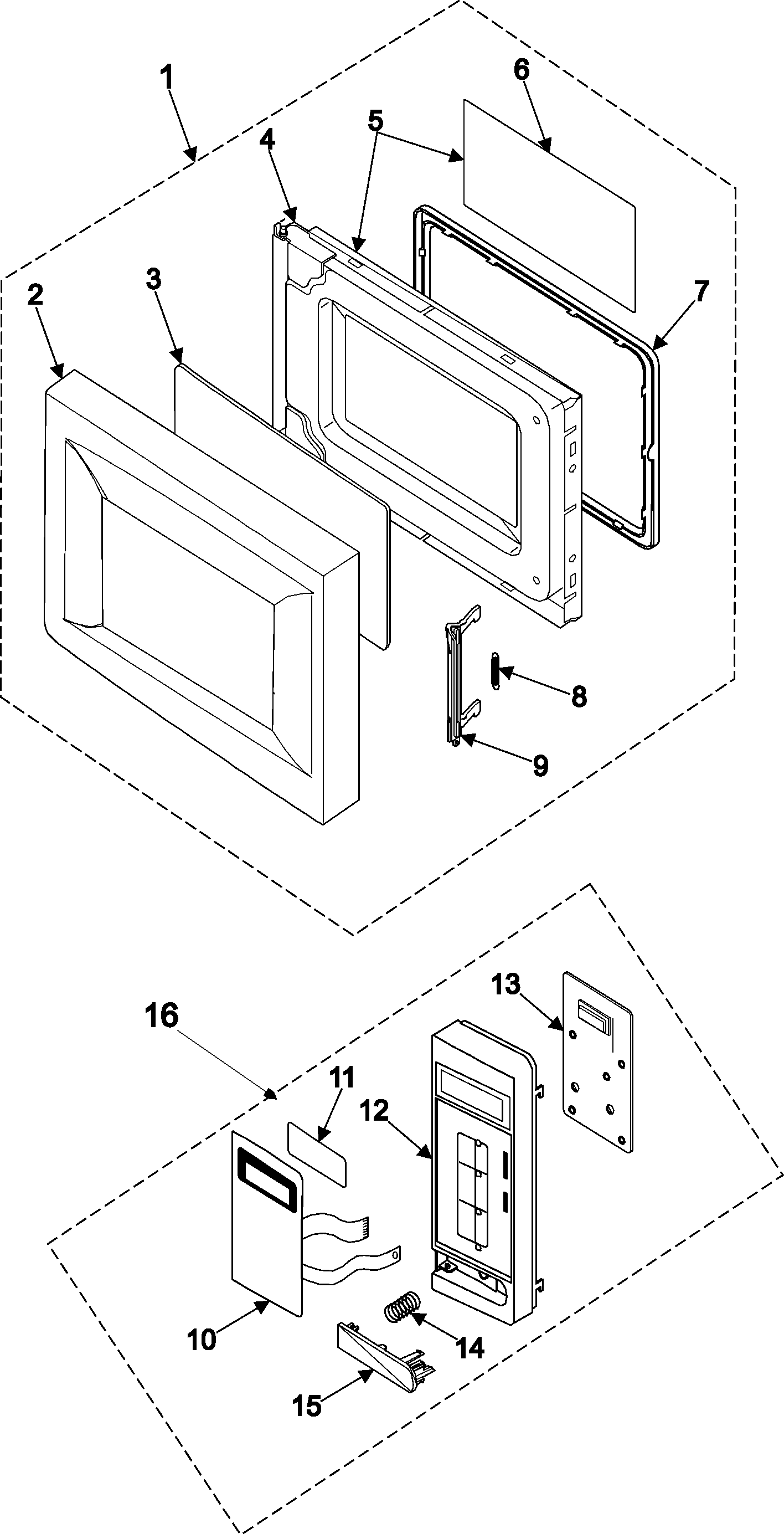 CONTROL PANEL/DOOR ASSEMBLY